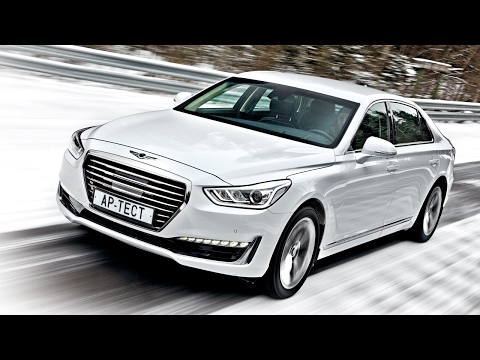 Видео: Уже не Hyundai, еще не Mercedes: Genesis G90. Тест на полигоне