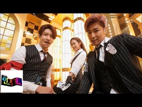 Видео: TVXQ, конец выступления короля @ популярная песня Inkigayo 140302