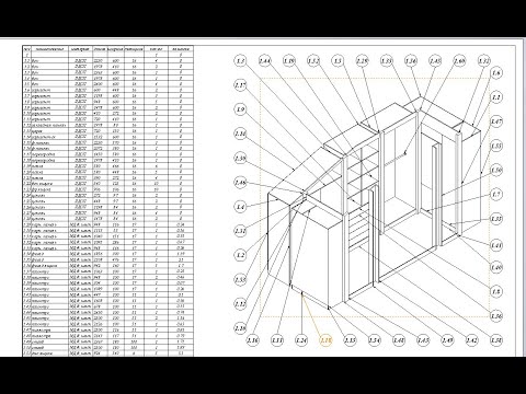 Видео: Мебель в солидворкс. Создание шаблона спецификации