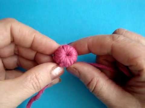 Видео: Как вязать пуговицу Урок 288 How to crochet button