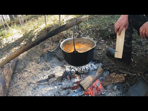 Видео: Охота на ГУСЯ. Весна. Готовим шулюм на костре. Пасха. goose hunting.