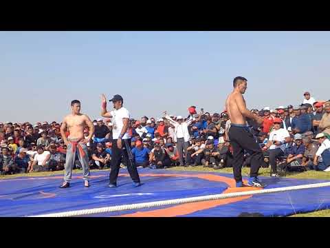 Видео: Аманов Санжар & Каныбек уулу Бактыяр Кыргыз күрөш