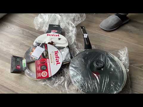 Видео: Распаковка сковорода с крышкой Tefal Emotion 28 см из Розетка