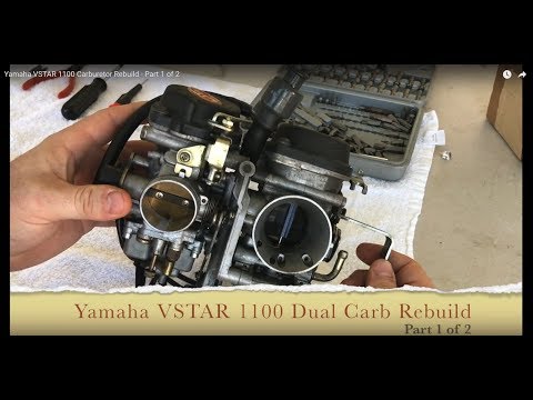 Видео: Ремонт карбюратора Yamaha VSTAR 1100 — часть 1 из 2