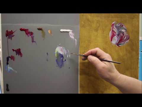Видео: Новая кисть. Этюд тюльпана.