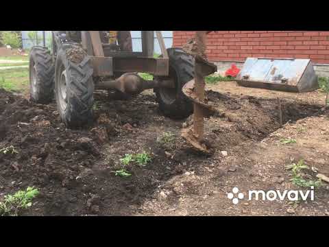 Видео: Минитрактор. Ямобур на минипогрузчик