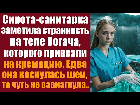 Видео: Сирота-санитарка заметила странность на богаче, которого привезли вчера на кремацию. Едва она..