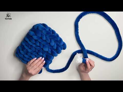 Видео: Инстаграмная сумка из толстой трубчатой пряжи за 15 минут