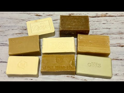Видео: ASMR Soap/ cutting dry laundry soap/ резка сухого хозяйственного мыла