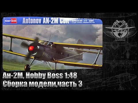 Видео: Ан-2М, Hobby Boss 1/48, сборка модели, часть 3
