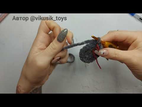 Видео: Вяжем за задние полупетли предыдущего ряда. Амигуруми. Вязание крючком.