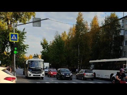 Видео: Архангельская область👍 Новодвинск👌Осень 🍁 Вечерняя прогулка по городу👌#город #прогулка #осень #север