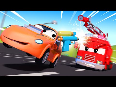 Видео: Авто Патруль -  Фейерверки - Автомобильный Город  🚓 🚒 детский мультфильм