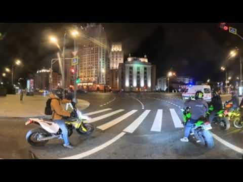 Видео: видео 360 Yamaha MT-07 Москва #120 толпой