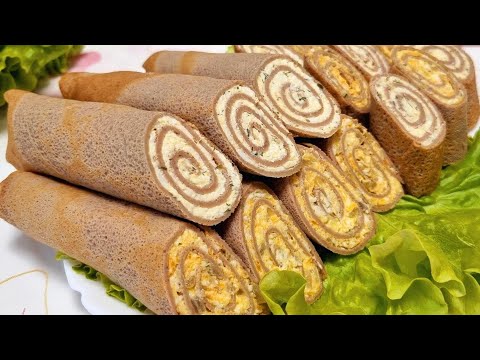 Видео: Печеночные РУЛЕТЫ - БЛИНЧИКИ, с разной начинкой.