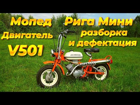 Видео: Мопед Рига Мини  . Двигатель V501 разборка и дефектация .