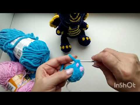 Видео: Плюшевый дракончик крючком, МК первая часть!!!