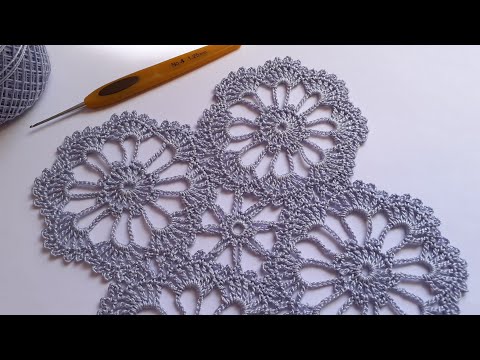 Видео: Ажурный мотив крючком . Соединение. Easy crochet motif patterns