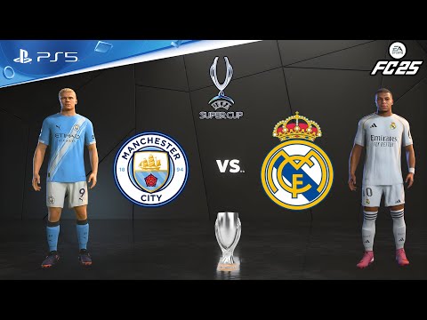 Видео: ФК 25 - Реал Мадрид против Манчестер Сити | Финал Суперкубка УЕФА 2026 | Килиан Мбаппе против Эрл...