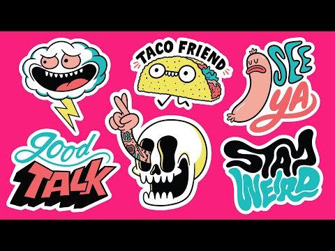 Видео: Давайте создадим лист наклеек! Векторная графика в #adobefresco