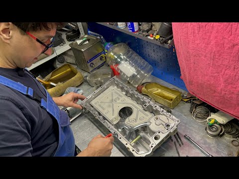 Видео: Инструкция №3 по сборке мотора VOLVO 2,5t - установка поддона.