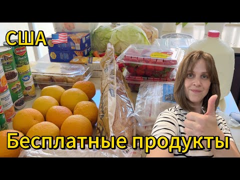 Видео: США/ Бесплатная еда/ Что дают на неделю для большой семьи 