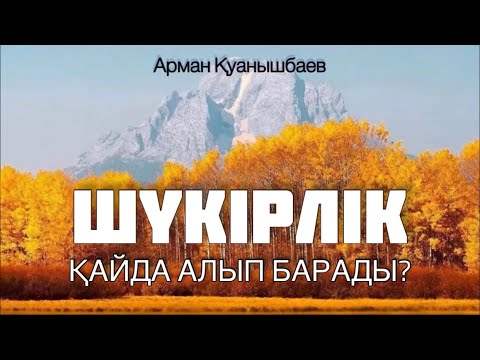 Видео: ШҮКІРШІЛІК - сізді ұлы дәрежеге алып барады. #арманқуанышбаев #уағыз #шүкір