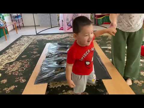 Видео: Қимылды ойын: Батпақтан өту. Кіші жас «Балдырған» тобы. 6.07.24