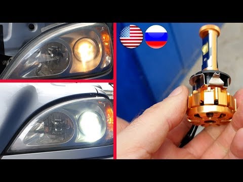 Видео: Как установить Светодиодные лампы H7 в ближний свет на Mercedes W163 / Установка LED H7