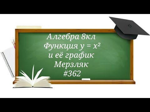 Видео: Функция у = x²и её график. Алгебра 8кл. Мерзляк #362