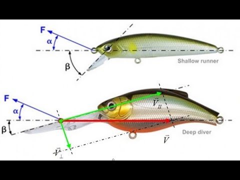 Видео: Твичинг. Гидродинамика воблера. Часть 1. Колебания и заглубление.