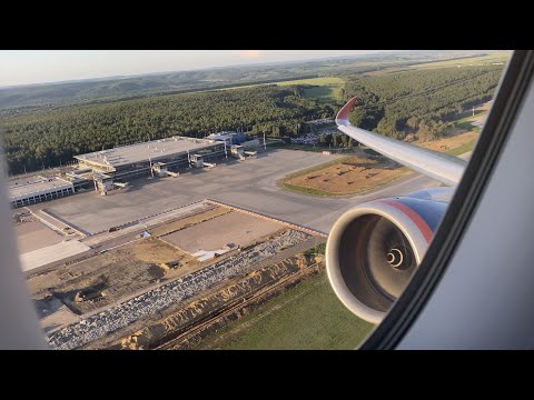 Видео: Взлёт Airbus A350-900 а/к Аэрофлот из Красноярска