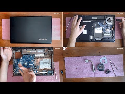 Видео: Lenovo G575 разборка , комплексная чистка , замена термопасты