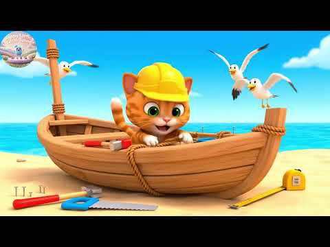 Видео: Кот, который построил лодку | Детская песенка на русском | Nursery Rhyme | Baby Songs | Kids Music