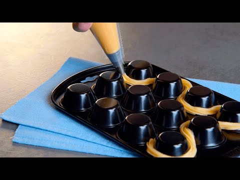 Видео: Мажь тесто на обратную сторону формы! Эта выпечка из заварного теста даже лучше эклеров