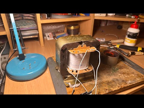 Видео: Мотаю первичную обмотку на трансформатор, для УМ на 4-х Гу-50.