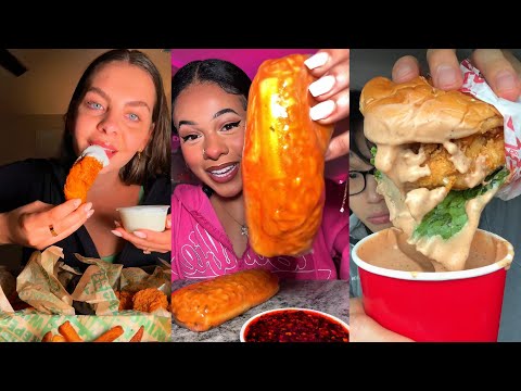Видео: Подборка TIKTOK Mukbang | Wingstop, Taco Bell, Cane's, In-N-Out, Chipotle и другие!