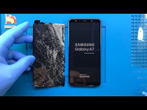 Видео: SMASH! Samsung Galaxy A7 2018 Замена экрана