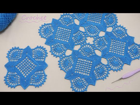 Видео: Ажурные КВАДРАТНЫЕ МОТИВЫ вязание крючком МК🧶SUPER Beautiful Pattern Crochet square motifs