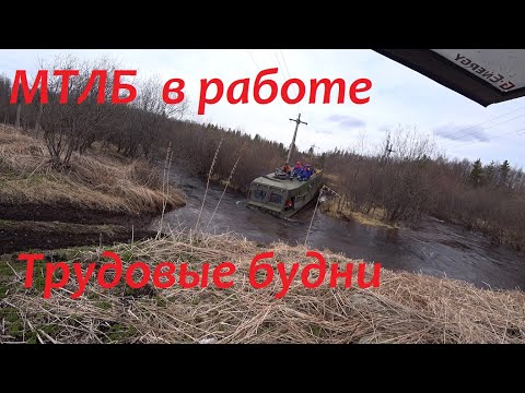 Видео: МТЛБ и Шрек + весенняя каша на Кольском и проверка моста.