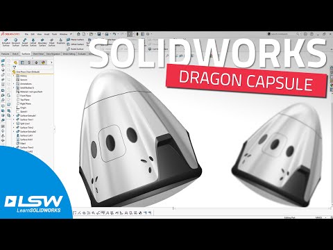 Видео: Как смоделировать капсулу Dragon компании SpaceX в SOLIDWORKS? 🚀