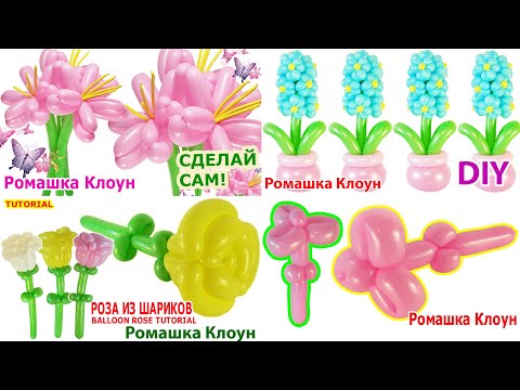 Видео: ЦВЕТЫ И БУКЕТЫ из воздушных шаров #9 DIY Balloon Flower Bouquet COMO HACER FLORES CON GLOBOS