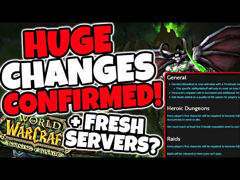 Видео: ПОДТВЕРЖДЕНЫ ОГРОМНЫЕ ИЗМЕНЕНИЯ ДЛЯ TBC ANNIVERSITY & CLASSIC ERA!