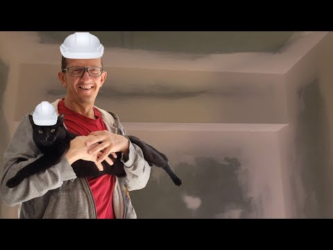 Видео: Mudding, priming and painting done at washroom / Шпаклювання, ґрунтування та фарбування зроблено