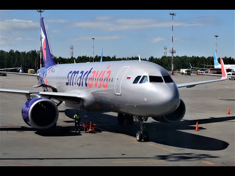 Видео: A320neo Смартавиа | Рейс Санкт-Петербург - Геленджик