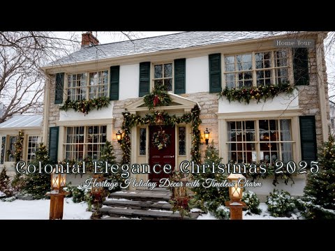 Видео: 🎄Рождественский тур по домам в колониальном стиле 2025 | Рождественский декор в стиле колониально...