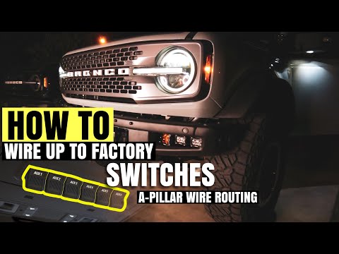 Видео: Вспомогательные переключатели Bronco, пластиковая проводка Pillar и светодиодные противотуманные ...