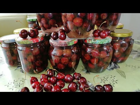 Видео: Черешня в сиропе компот заготовки на зиму  Cherries in syrup compote preparations for the winter