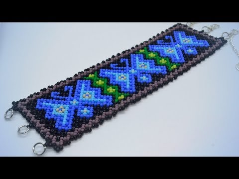 Видео: Браслет из бисера. Бисероплетение. Мастер класс