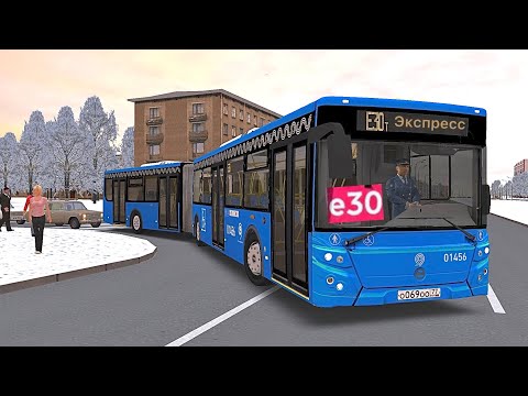 Видео: Omsi 2 Северо-Запад Москвы, Маршрут е30 + информатор